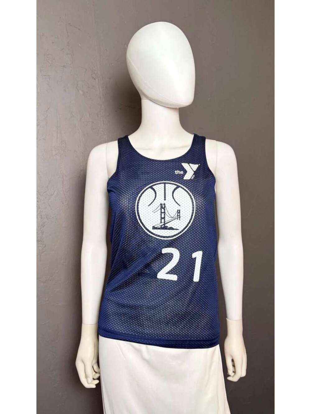 1990's-00's SF Presidio Basketball Jersey Tank Reversible Navy + White size XS/S